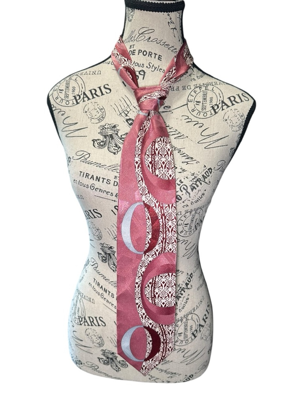 Fratello Pink Geometric Patterned Tie